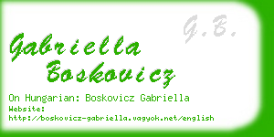 gabriella boskovicz business card